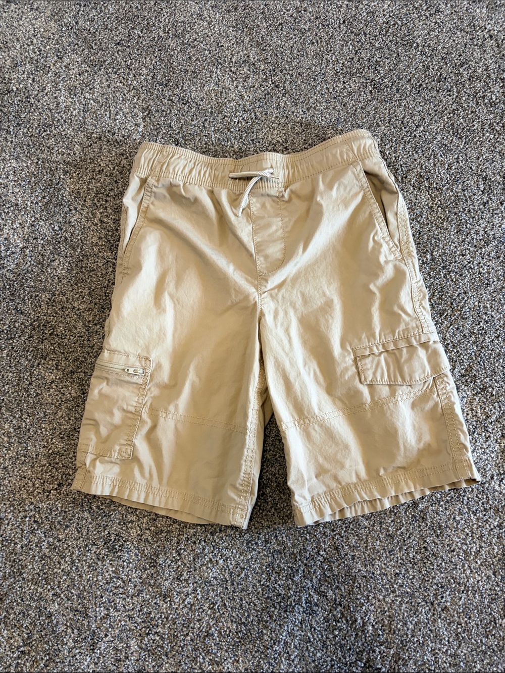 Boys Arizona Jean Company Boys Beige Cargo Shorts Size Medium 10/12